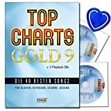Top hit-parades or 9 avec 2 CDs - 40 meilleures chansons pour Piano, Clavier, Guitare et chant - Hits et Ballades de stars comme Avicii, OneRepublic, Helene ...