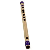 Transverse Bamboo Flute Bansuri (Tune F) bois Instrument de musique pour musiciens débutants et professionnels 36 CM