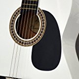 TS-Ideen 6082 Plaque de protection ovale pour Guitare acoustique/Guitare de concert/Guitare folk Noir