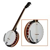 ts-ideen Banjo Bluegrass à 6 cordes avec peau Original Remo et caisse fermée, touche en bois de rose