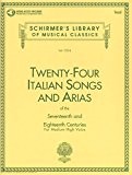 Twenty-Four Italian Songs And Arias Of The 17th And 18th Centuries - Medium High Voice (Book/CD). Partitions, Downloads pour Voix ...