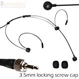 UltraDisk 4092 Peau Beige/Noir/Microphone Casque pour Bodypack émetteurs sans fil pour ordinateur portable, PC, caméra vidéo numérique, enregistreur vocal numérique Black ...
