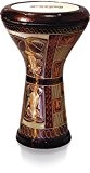 Vatan 3012 Derbouka égyptienne avec impression style nacre Taille Grande Diamètre 22 cm Argenté