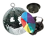 Velleman Kit lumiere disco - projecteur PAR36, disque de 5 couleurs, boule a facettes ø 2