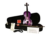 Violon par Zest électro-acoustique Violet Rafale pour violon 4/4 avec archet et étui rembourré Top Qualité de fabrication