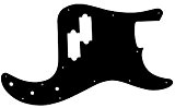 Warhorse Guitars Precision Bass Pickguard 3 plis pour Fender, Squier, etc. Noir