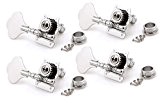 WEONE remplacement 4R Semiclosed Chrome Bass Guitar machine Heads Ear bouton Tuners Elephant Pour JAZZ Precision Bass