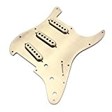 WINOMO Pickguard guitare avec plaque arrière chargé électrique précâblé pour Fender Strat Stratocaster argent