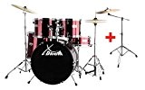 XDrum Semi 20" batterie studio rouge SET incl. pied perche cymbale + cymbales crash