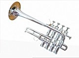 XIE@Baisse B / F tuning trompette trois tons la version argent d'exportation numéro trompette piccolo avec une valise, l'huile de ...