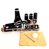 XIE@Jumelles clarinette clarinette gants de distribution de bord noir du vent reed nettoyage tournevis en tissu boîte dédiée Instructions