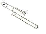 XIE@outil nickelé Trombone B tenor plat instrument en laiton de trombone équipé avec de l'huile d'essuyage des gants manuel de ...