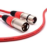 XLR microphone Cordon Mâle Vers Femelle Audio câble Rouge 0,3 m 30 cm
