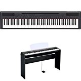 Yamaha - Piano Numérique - Noir + Support de Piano