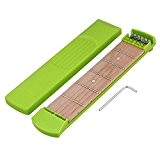 Yibuy 6 cordes 6 frettes Portable Poche Guitare Practise Outil Gadget Trainer Green
