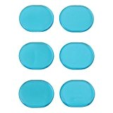 Yibuy Silicone Silicone Bleu Oval Forme Silencieux Silencieux pour Groupe Rock Band