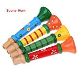 Zophor (TM) Produit Jouet Musical Instrument Little Trompette suona Corne en bois coloré jeu pour enfant jouet musical pour karaoké ...